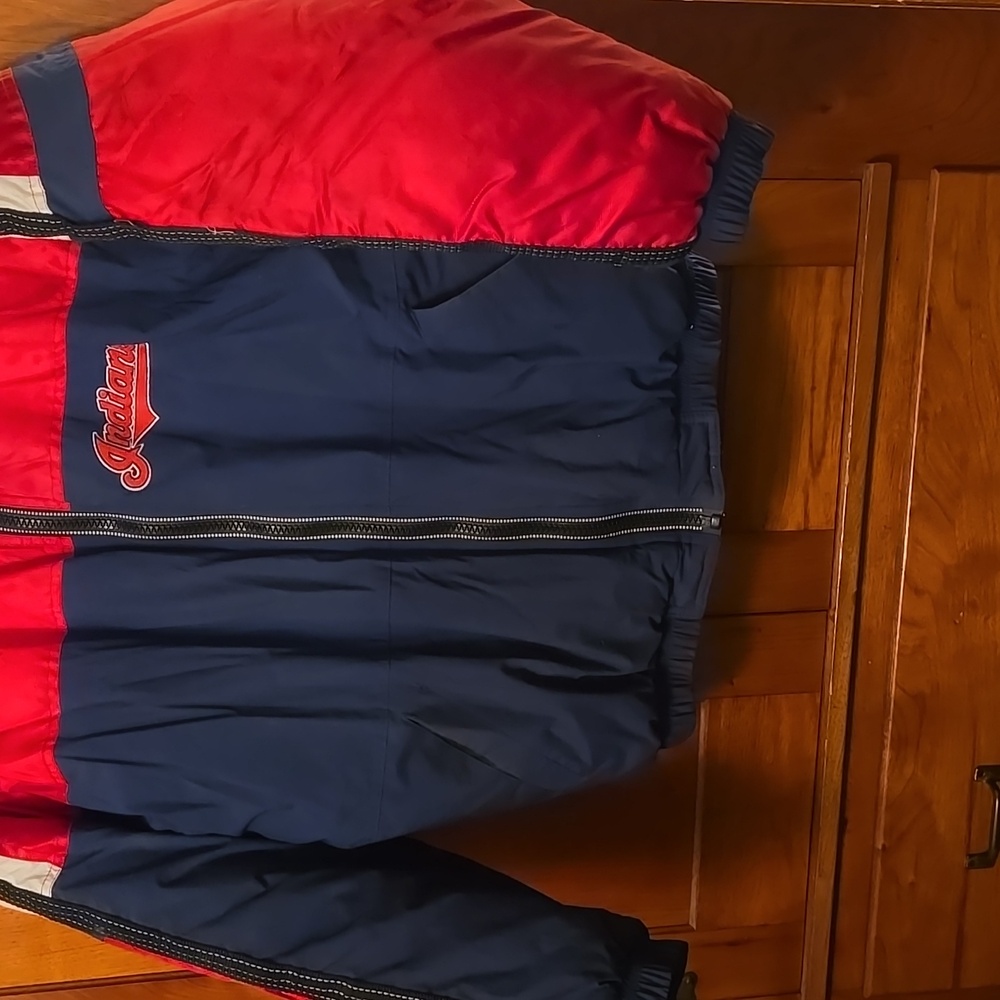 Vtg Men's Indians/Chief Wahoo Genuine Merchandise Starter Jacket - Picture 2 of 12